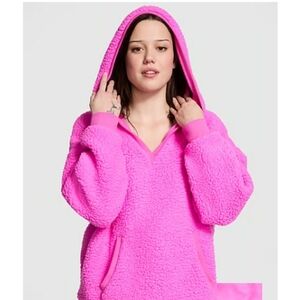 Pink Cozy Fleece Pullover Hoodie